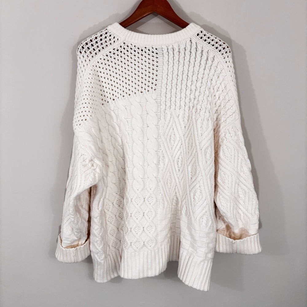 Ann Taylor Cream Cable Knit Sweater - Picture 3 of 3
